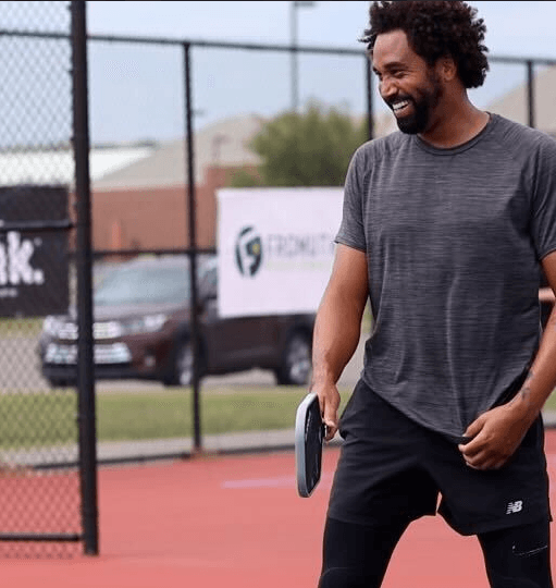 Player smiling